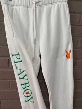 PLAYBOY by PacSun white joggers S